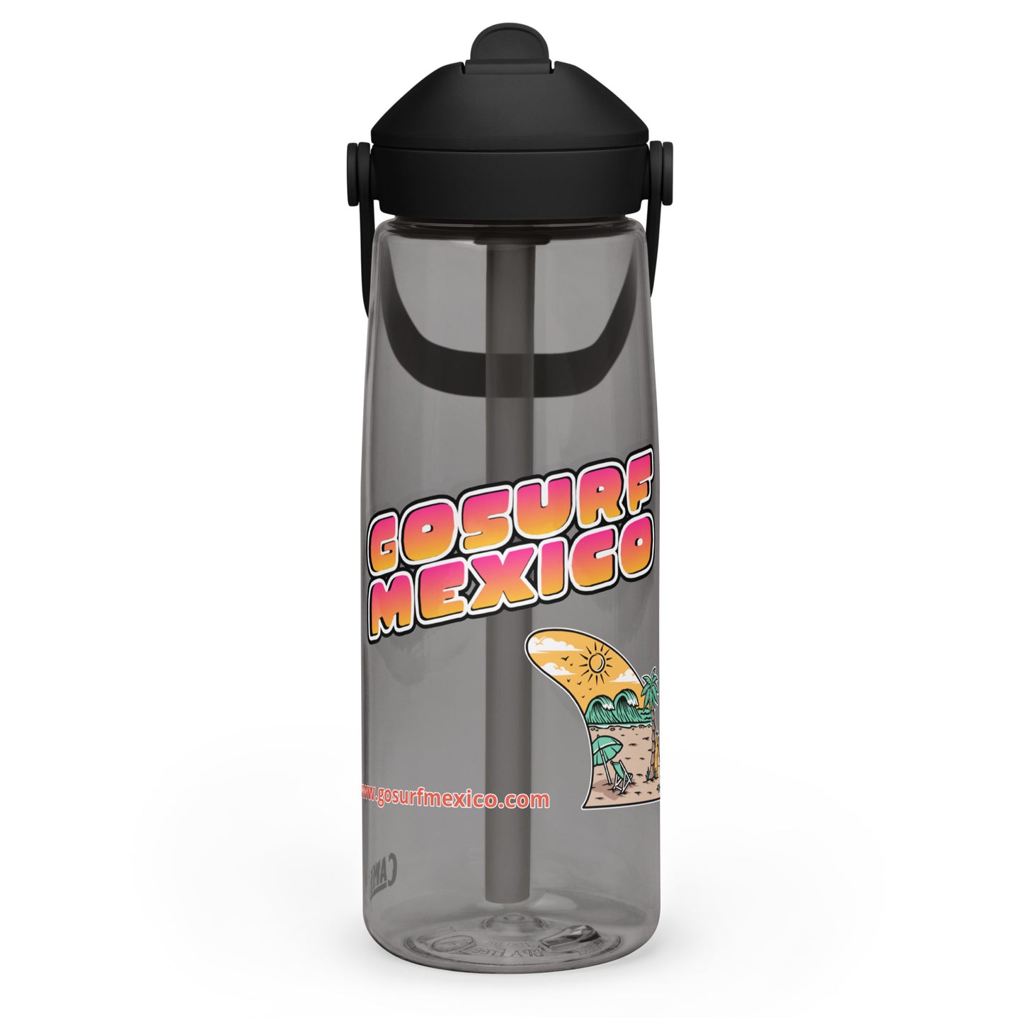 GoSurfMexico recycled flip straw surf water bottle