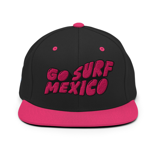 GoSurfMexico pink lovers snapback surf cap