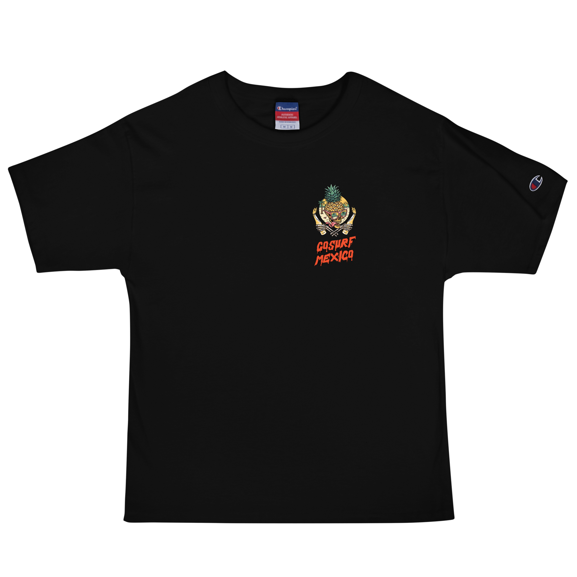 GoSurfMexico x Champion embroidered men's t-shirt black