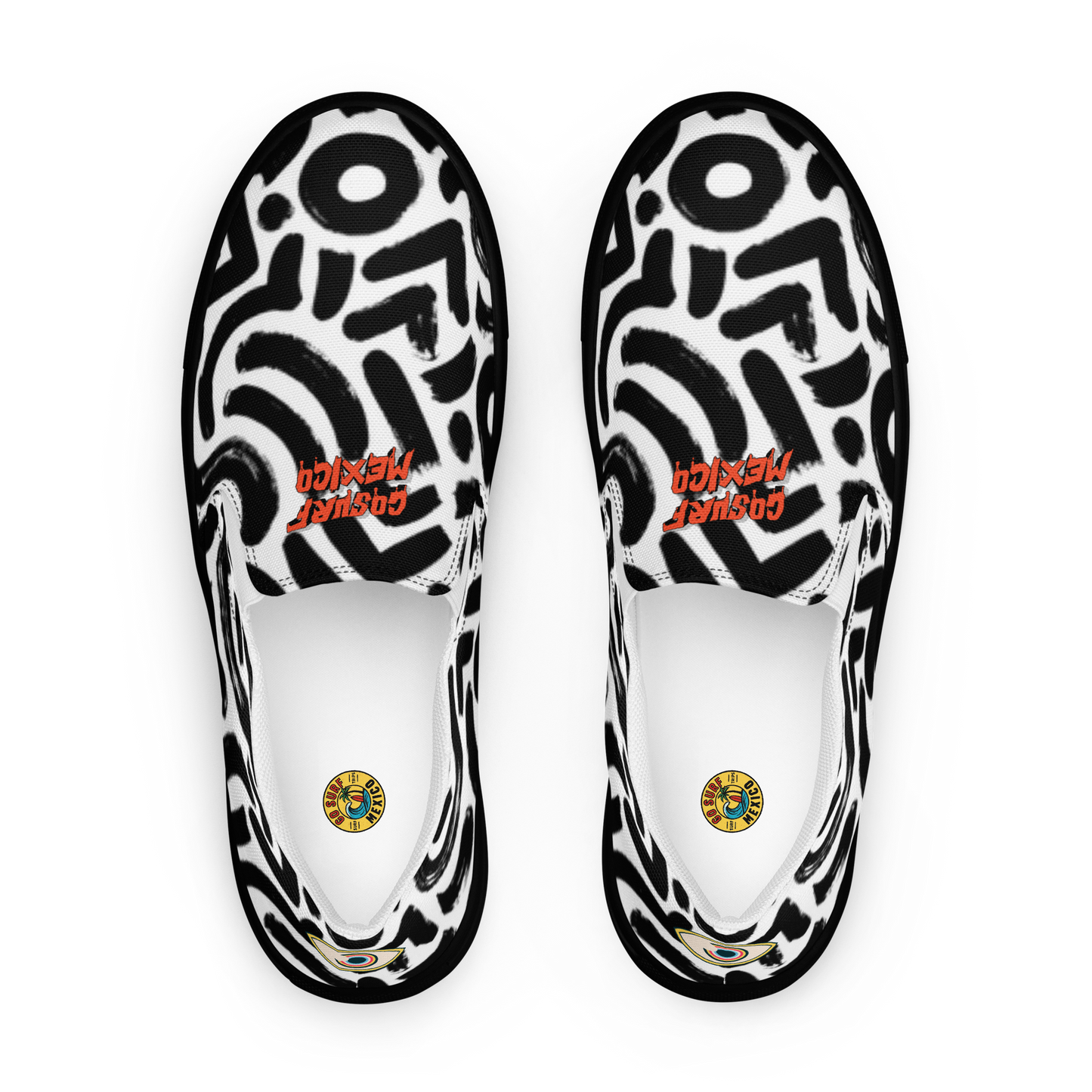 GoSurfMexico men's slip-on canvas beach sneakers