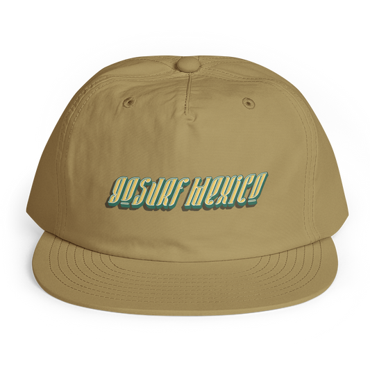 GoSurfMexico khaki surf cap Pacific coast