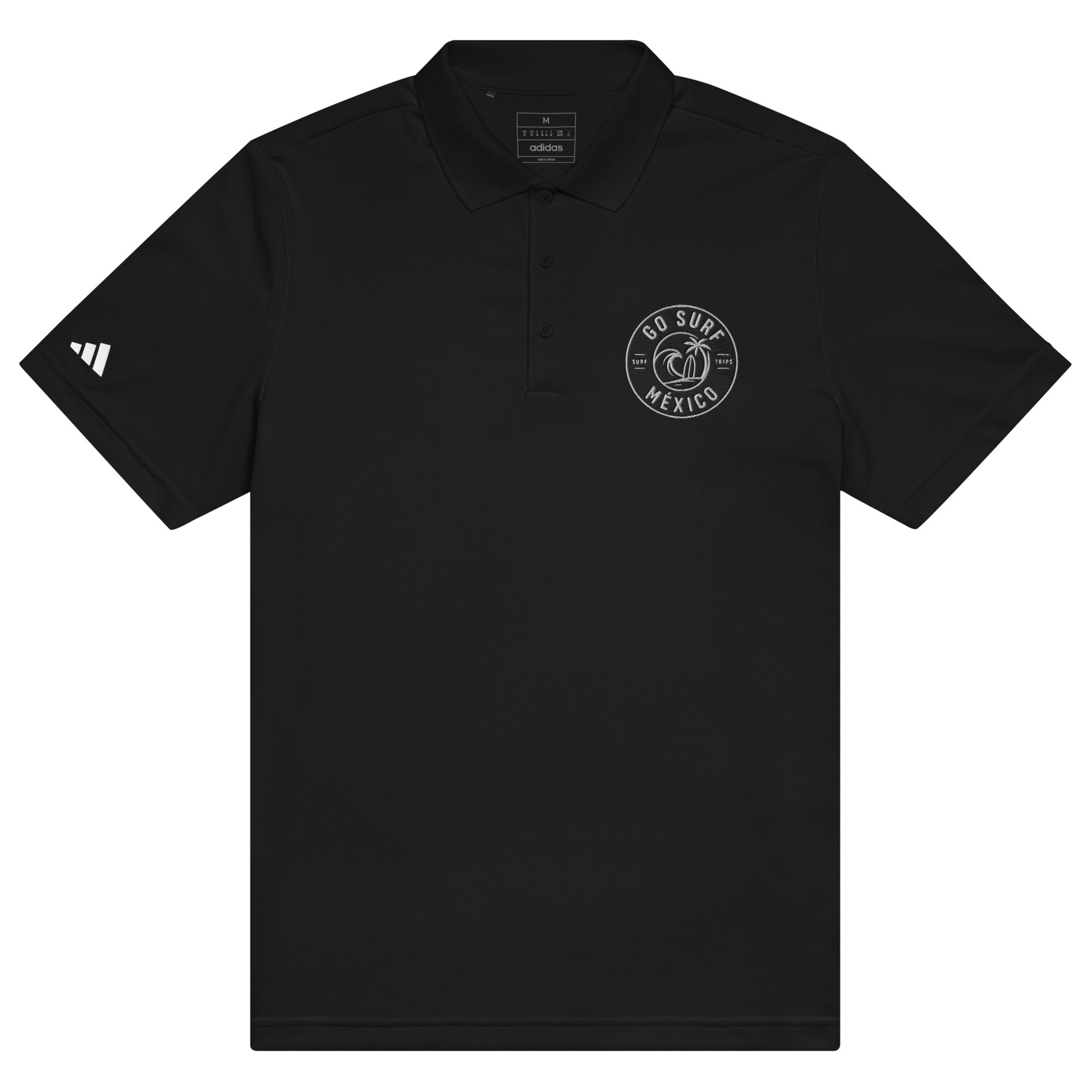 GoSurfMexico x Adidas sport polo shirt black