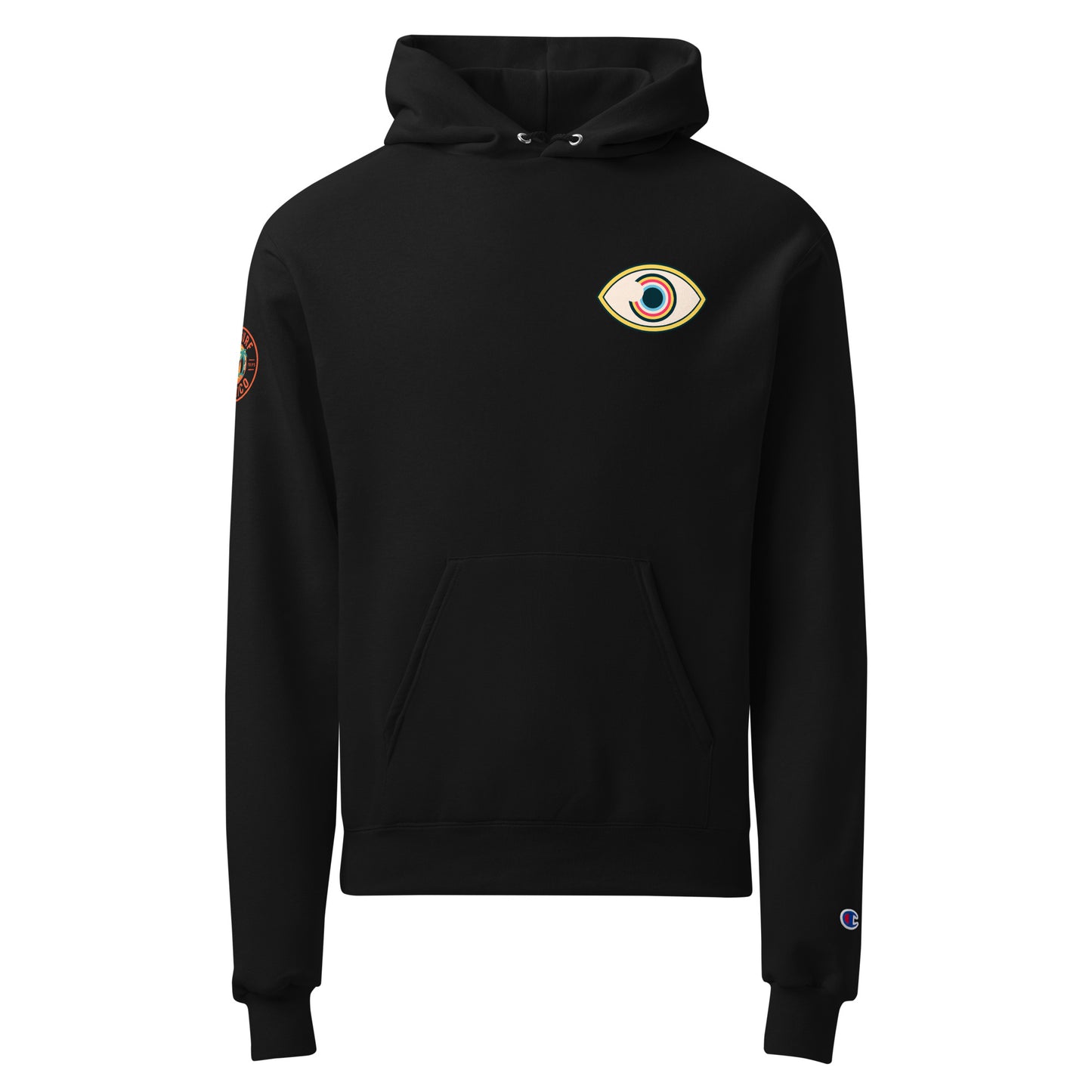 GoSurfMexico x Champion 1970 vintage surf hoodie black